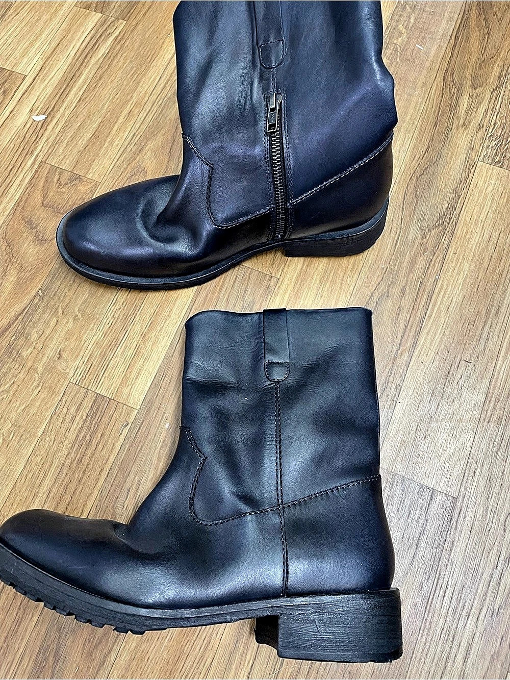 Vintage Foundry Co. Regine Moto Boot. Black Leather Boots